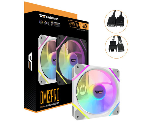 VENTILADOR AUXILIAR DM-12 120 PRO A-RGB BLANCO DARKFLASH (Espera 4 dias) VENTILADOR AUXILIAR DM-12 120 PRO A-RGB BLANCO DARKFLASH (Espera 4 dias)
